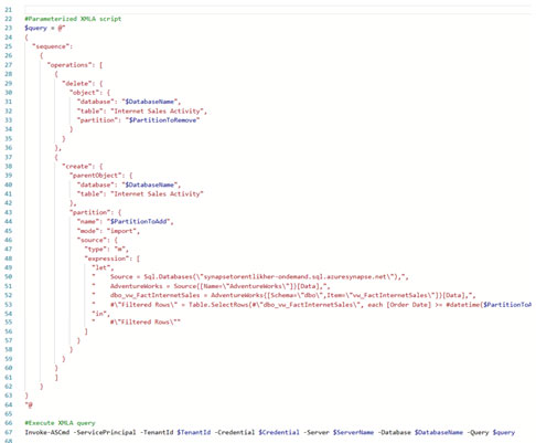 omnidata updating partitions in power bi